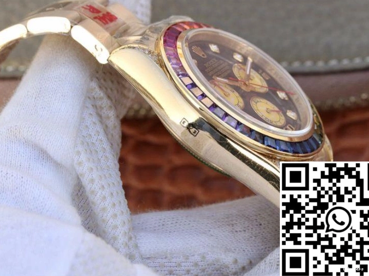 7750 BL Rolex Cosmograph Factory 116598RBOW Rainbow Daytona movement 0716